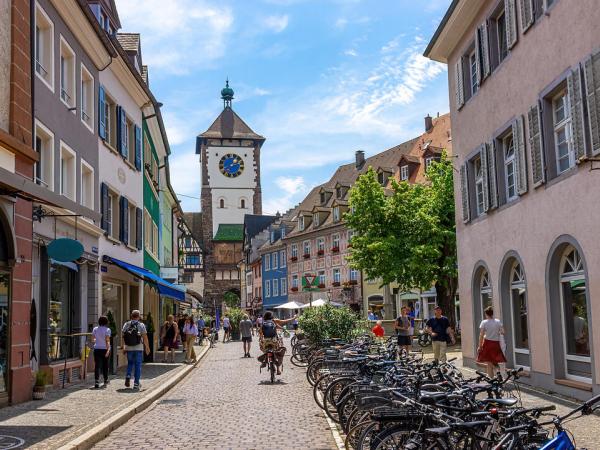 Bikes and people in Freiburg