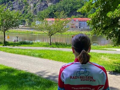 Cycle break in fornt of Decin