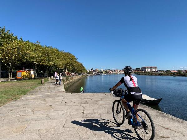 Cycling along the river