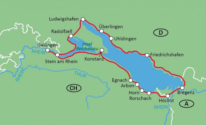 Map Lake Constance Roundtrip
