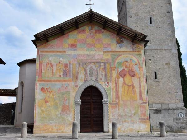 church with fresco