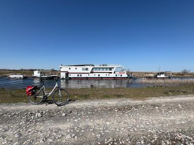 Bike and boat on the Danube Delta