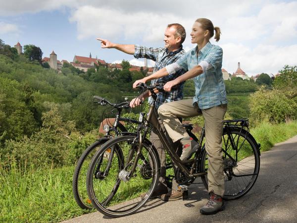 Cyclists near Rothenburg