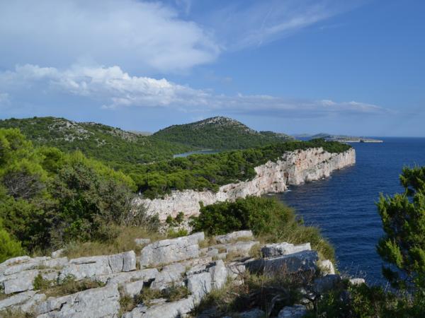 Karte - Nationalparks Dalmatiens mit Rad und Schiff